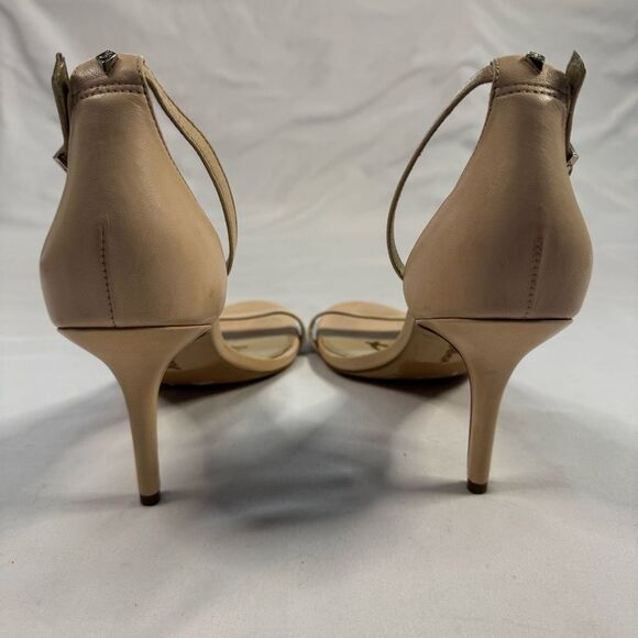 Sam Edelman Patti Ankle Strap Stiletto Sandal Beige Size 8.5 Open Toe Classic - Picture 8 of 9